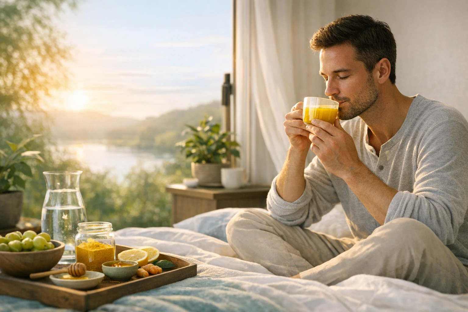 Té de cúrcuma antes de dormir: beneficios que no conocías