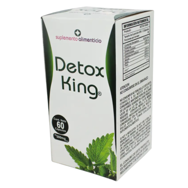 Detox King - bote con 60 cápsulas de 500 mg