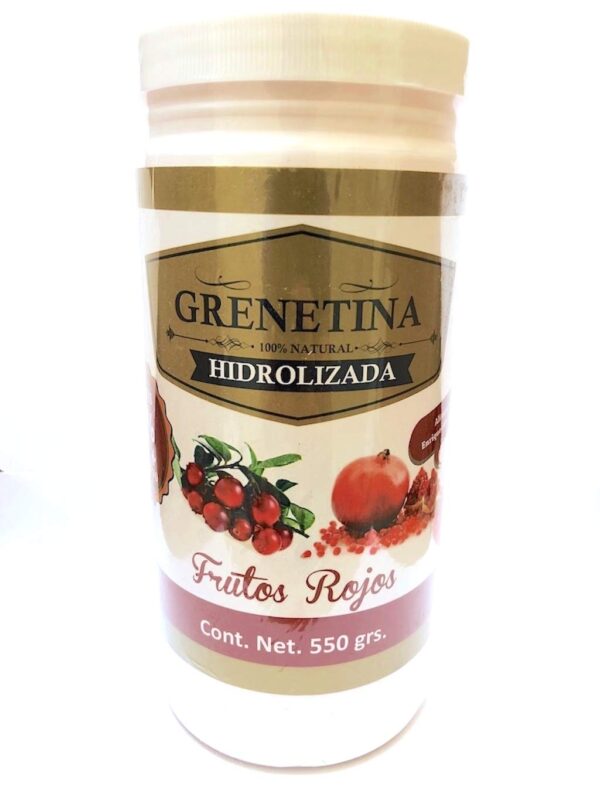 Grenetina Hidrolizada Sabor Frutor Rojos con 550 gramos
