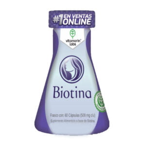 Biotina, bote con 60 cápsulas de 500 mg cada una