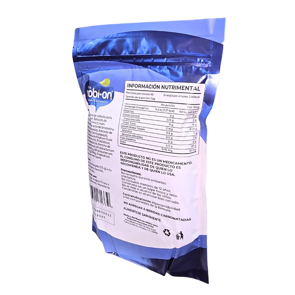 Probi-On Fibra – Probióticos + Prebióticos + Posbióticos (450 g) - Imagen 4