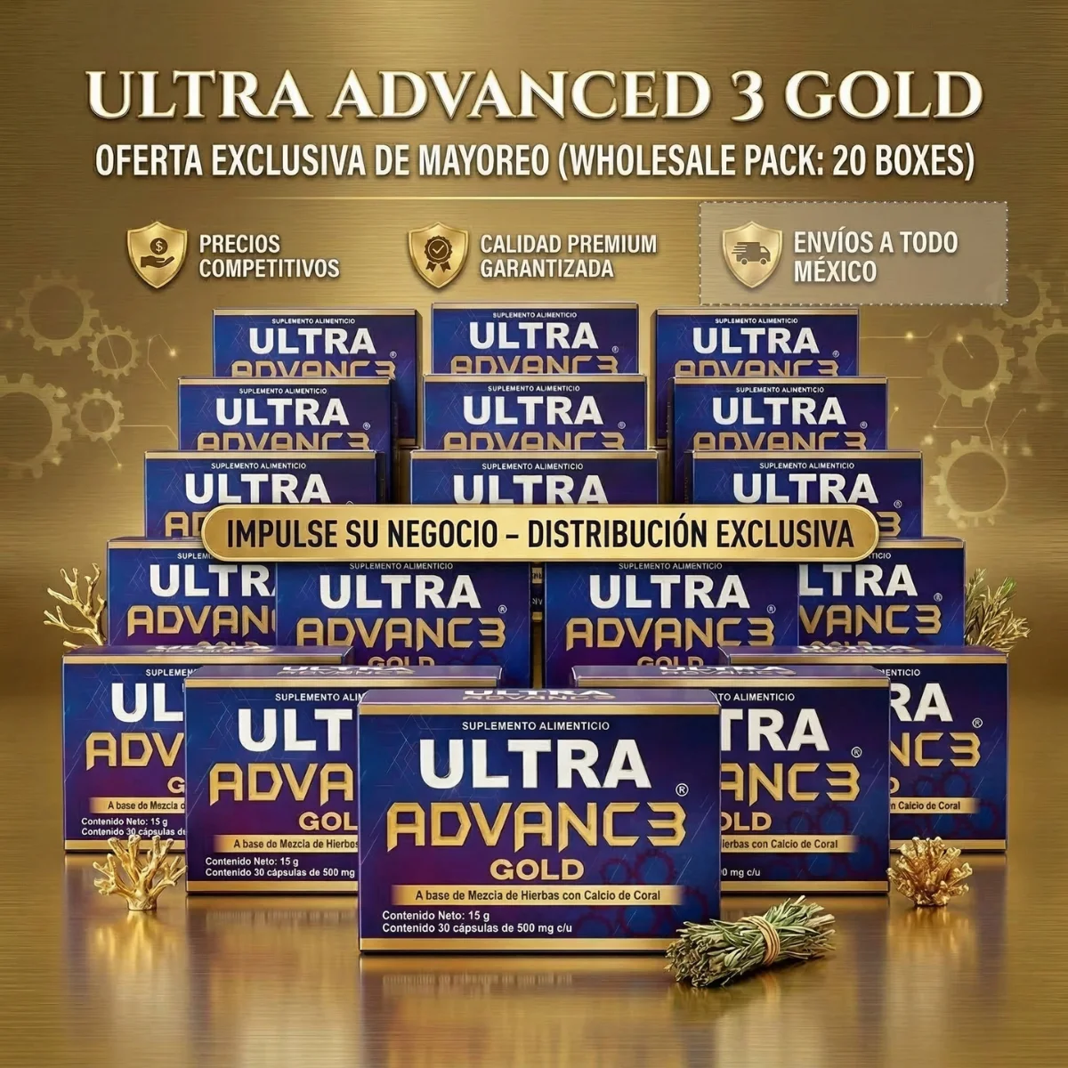 Compra Ultra Advanc3 GOLD Mayoreo en Casitodoonline